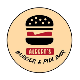 Albert's Burger & Pita Bar logo.